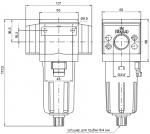 Фильтр серия 173 (17301A, 17301B, 17301E) Типоразмер 3. Присоединения G3/8”, G1/2”, G3/4”