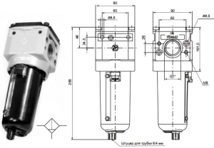 Фильтр серия 174 (17401B.A(S), 17401B.B(S), 17401B.C(S)) Типоразмер 4. Присоединение G1” ― Промышленная гидравлика и пневматикa - ООО "Омcнаб"