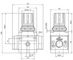 Регулятор давления 17302 A(B, E), 17322 A(B) Типоразмер 3. Присоединения G3/8", G3/4" и G1/2"