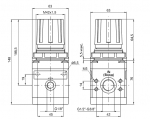 Регулятор давления 17302 A(B, E), 17322 A(B) Типоразмер 3. Присоединения G3/8", G3/4" и G1/2"