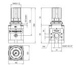 Регулятор давления 17302 A(B, E), 17322 A(B) Типоразмер 3. Присоединения G3/8", G3/4" и G1/2"