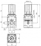 Регулятор давления 17202 A(B), 17222 A(B) Типоразмер 2. Присоединения G1/4" и G3/8"